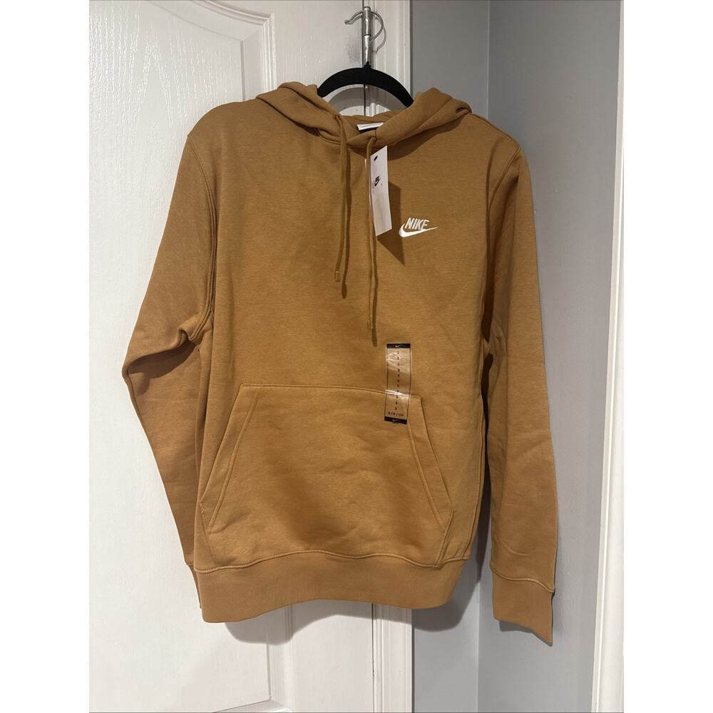 NWT Nike Pullover Hoodie Brown Tan Size Small Men's